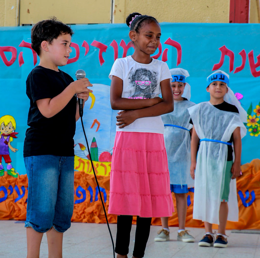Children giving a presentation