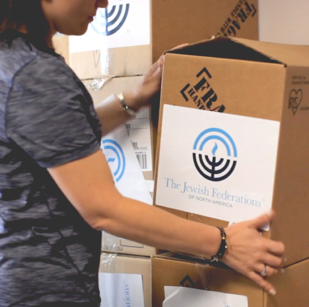 Box with a Jewish Federation label